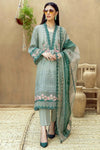 3 Piece Embroidered Lawn Shirt with Embroidered Organza dupatta LM 297