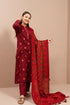 3 Piece - Unstitched Fully Embroided Khaddar Fabric With Wool shawl
