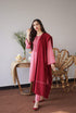 3 Piece Embroidered Dhanak Shirt with Dhanak Dupatta AS 15