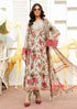 3 Pcs Digital Printed Lawn Shirt Trouser and Dupatta with Embroidered Patches
