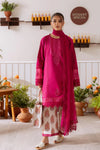 3Pc Embroidered Lawn Shirt with Cotton Net Dupatta CO-514B