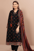 3 Piece - Unstitched Fully Embroided Dhanak Fabric With Wool Shawl KS 725